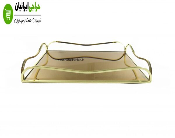 سینی چایی خوری آبکاری شده آینه ای C112 سینی چایی خوری آبکاری شده آینه ای C112