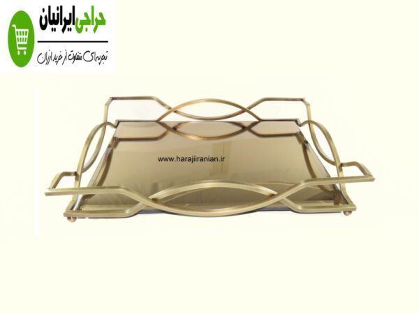 سینی پذیرایی آبکاری شده آینه ای A120 سینی پذیرایی آبکاری شده آینه ای A120
