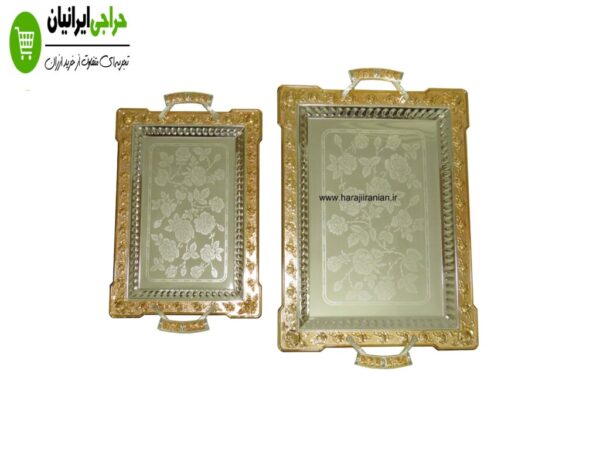 سینی پذیرایی دوقلو مینیاتور مدل S332G سینی پذیرایی دوقلو مینیاتور مدل S332G