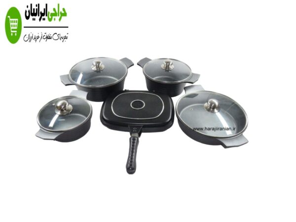 سرویس قابلمه گرانیتی 19 پارچه پونته سرویس قابلمه گرانیتی 19 پارچه پونته