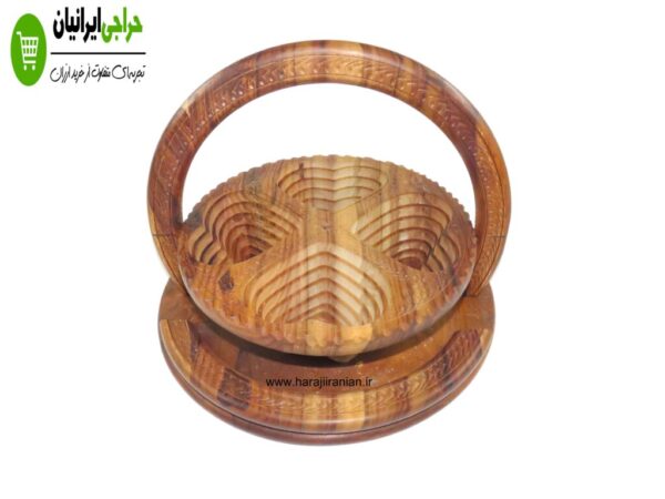 آجیل خوری چوبی تاشو طرح قلب