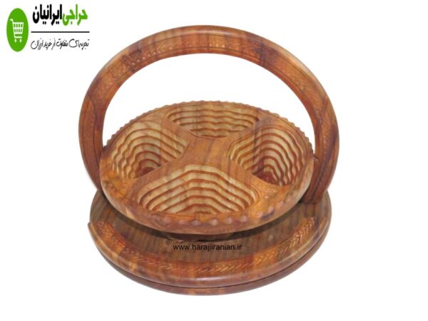 آجیل خوری چوبی تاشو طرح چهار خانه آجیل خوری چوبی تاشو طرح چهار خانه