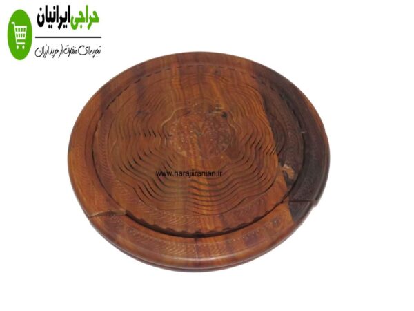 آجیل خوری چوبی تاشو طرح گل آجیل خوری چوبی تاشو طرح گل