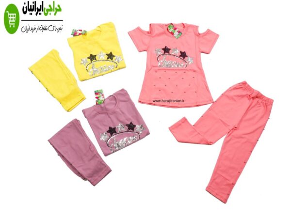 بلوز شلوار ستاره پولکی دخترانه 709