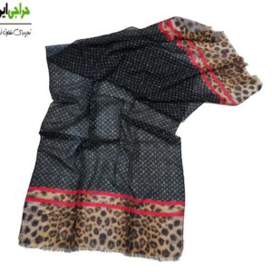 شال نخی طرح پلنگی کد 115
