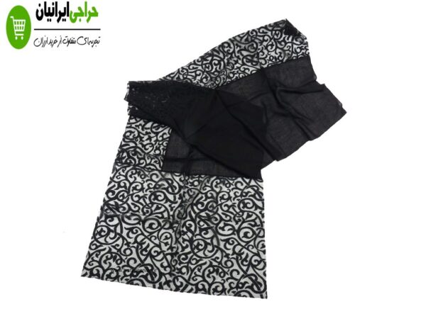 شال مشکی نخی گیپور کد 131