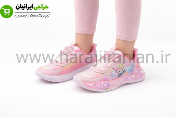 کتونی بچگانه دخترانه کرومی صورتی FASHION