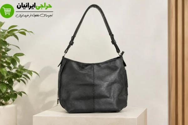 کیف دوشی زنانه چرم لش با بند دوشی