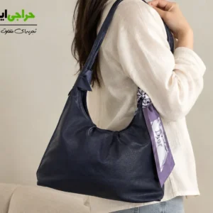 کیف زنانه چرم لش دوشی بافت نرم و بند شالدار