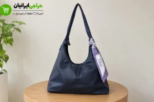 کیف دوشی زنانه لش با بند شالدار و درب زیپی