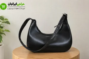 کیف زنانه قایقی با درب زیپی و بند دوشی