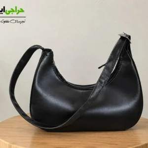 کیف زنانه قایقی با درب زیپی و بند دوشی