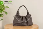 کیف دستی زنانه گره‌دار با زنجیر
