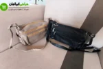 جزئیات سه زیپ و دو جیب کناری کیف دوشی اسپرت زنانه