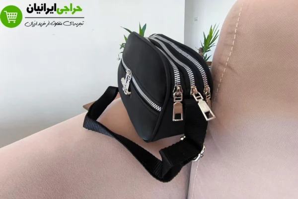 سه زیپ بالایی و یک زیپ جلویی کیف دوشی زنانه نانسی