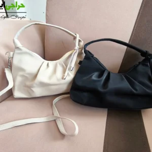جزئیات کیف دوشی دستی زنانه نانسی با بند قابل تنظیم و زیپ بالایی