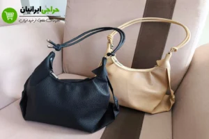 نمای زاویه‌ای کیف دستی زنانه دسته گره‌ای